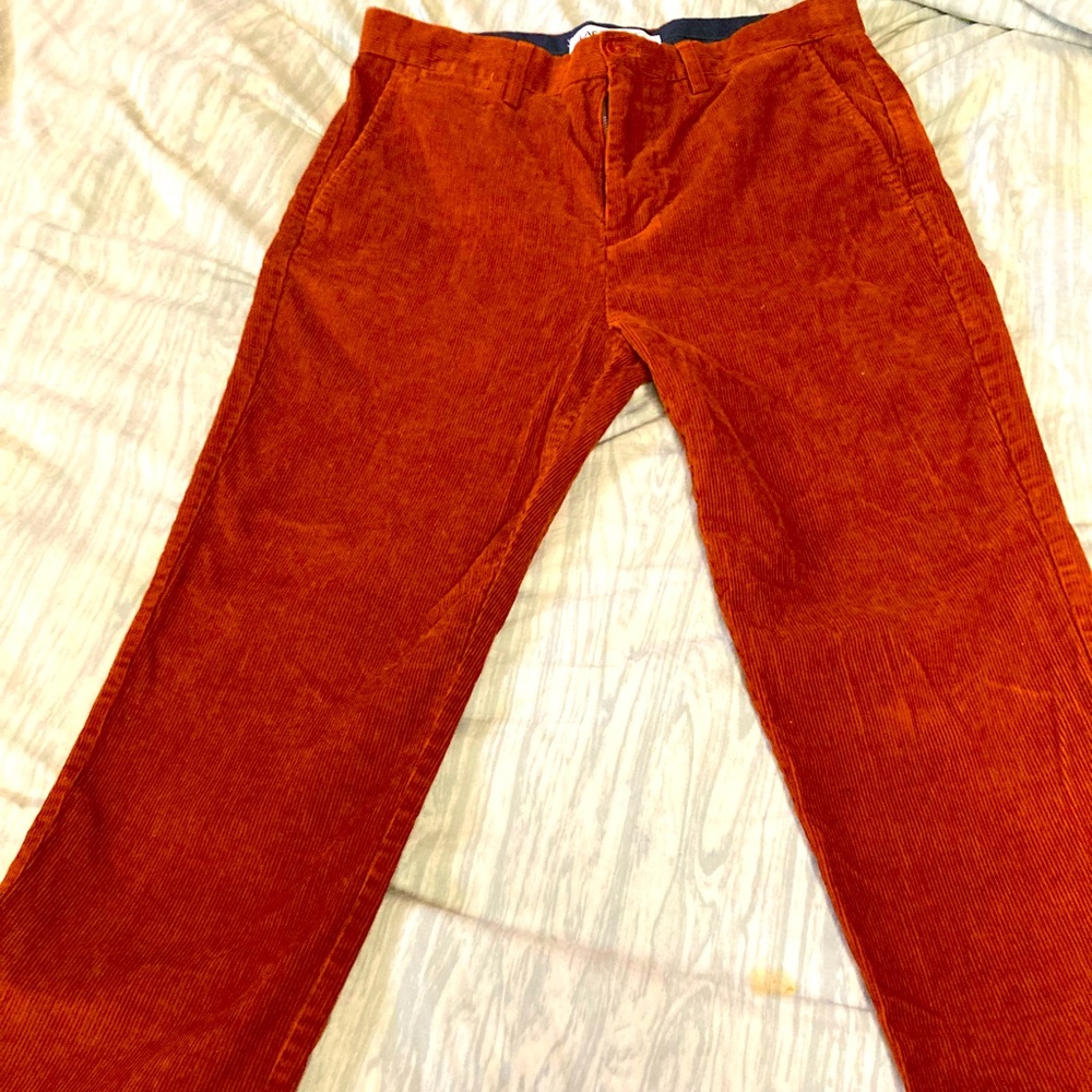 Orange men’s Lacoste corduroy pants 33w34L
